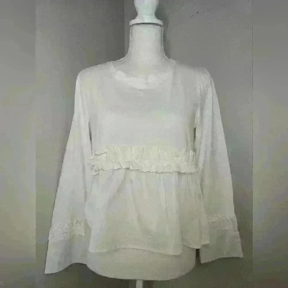 Loveriche White Ruffle Top - Picture 1 of 8